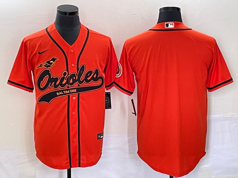 Men’s Baltimore Orioles Orange Blank Jersey Joint Edition