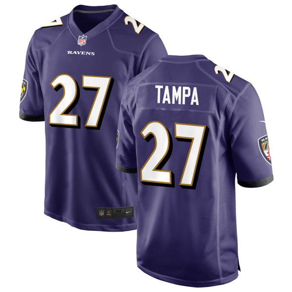 Men’s Baltimore Ravens #27 T. J. Tampa Nike Purple Vapor Limited Player Jersey