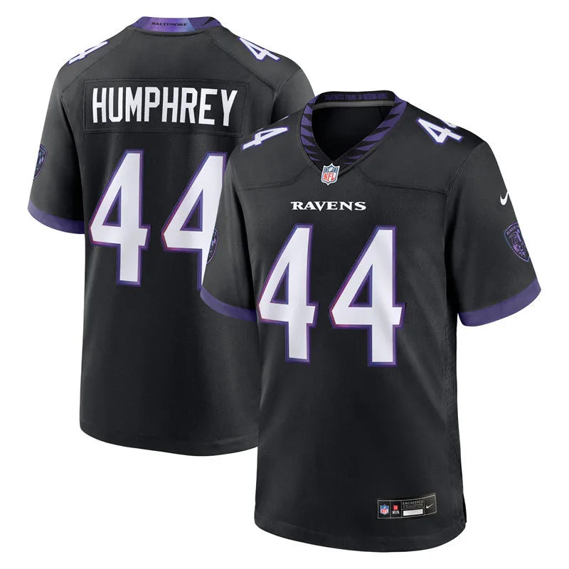Men’s Baltimore Ravens #44 Marlon Humphrey Nike 2026 Next Flight Black Alternate Vapor F.U.S.E Limited Jersey