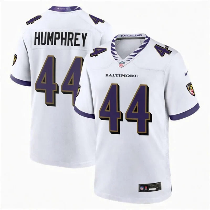 Men’s Baltimore Ravens #44 Marlon Humphrey Nike 2026 Next Flight White Vapor Vapor F.U.S.E Limited Jersey