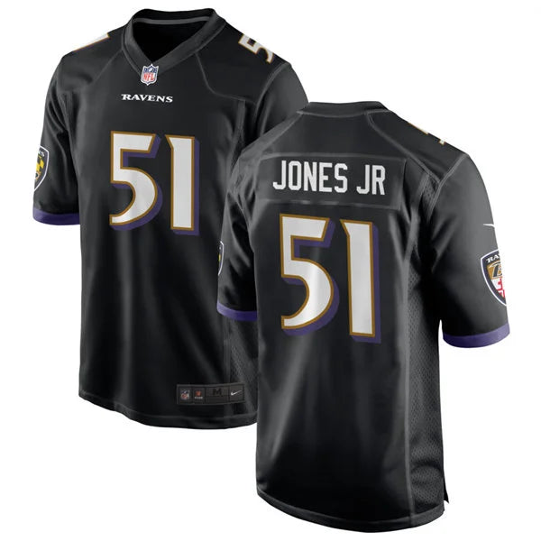 Men’s Baltimore Ravens #51 Emery Jones Jr. Nike Black Alternate Vapor F.U.S.E Limited Jersey