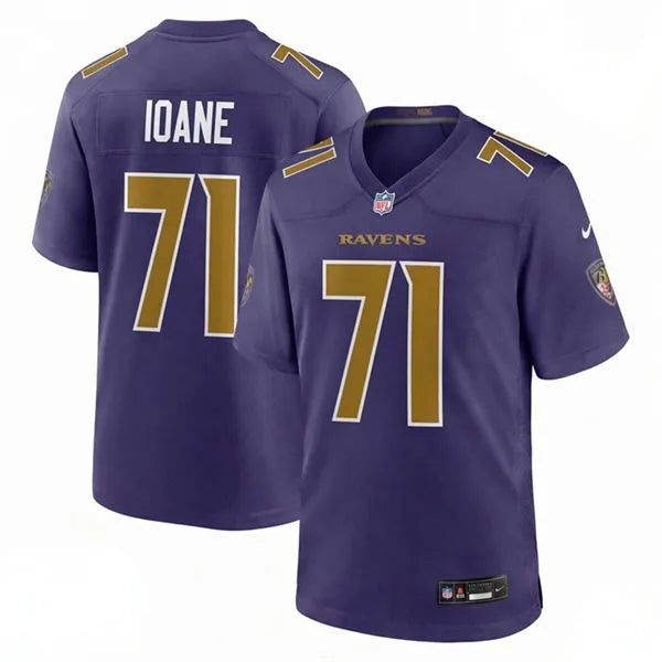 Men’s Baltimore Ravens #71 Vega Ioane Nike Purple Alternate Vapor F.U.S.E 2026 Next Flight Jersey