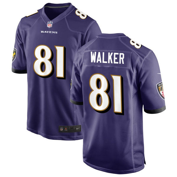 Men’s Baltimore Ravens #81 Devontez Walker Nike Purple Vapor Limited Player Jersey