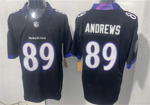 Men’s Baltimore Ravens #89 Mark Andrews Nike 2026 Next Flight Black Alternate Vapor F.U.S.E Limited Jersey