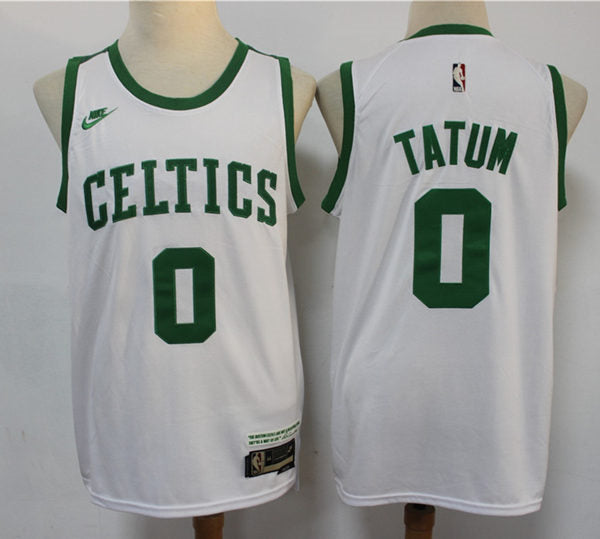 Mens Boston Celtics #0 Jayson Tatum 2021-22 Classic Edition White Year Zero Jersey