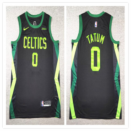 Mens Boston Celtics #0 Jayson Tatum 2024-25 Black City Edition Jersey