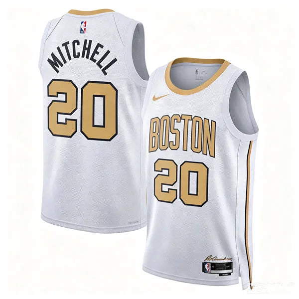 Mens Boston Celtics #20 Dillon Mitchell 2025-26 White City Edition Swingman Jersey