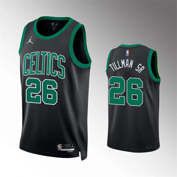 Mens Boston Celtics #26 Xavier Tillman Sr Black Statement Edition Jersey