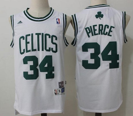 Men’s Boston Celtics #34 Paul Pierce White Hardwood Classics Soul Swingman Stitched NBA Throwback Jersey
