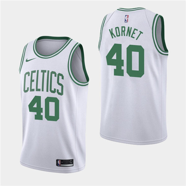 Men’s Boston Celtics #40 Luke Kornet Nike White Association Edition Jersey