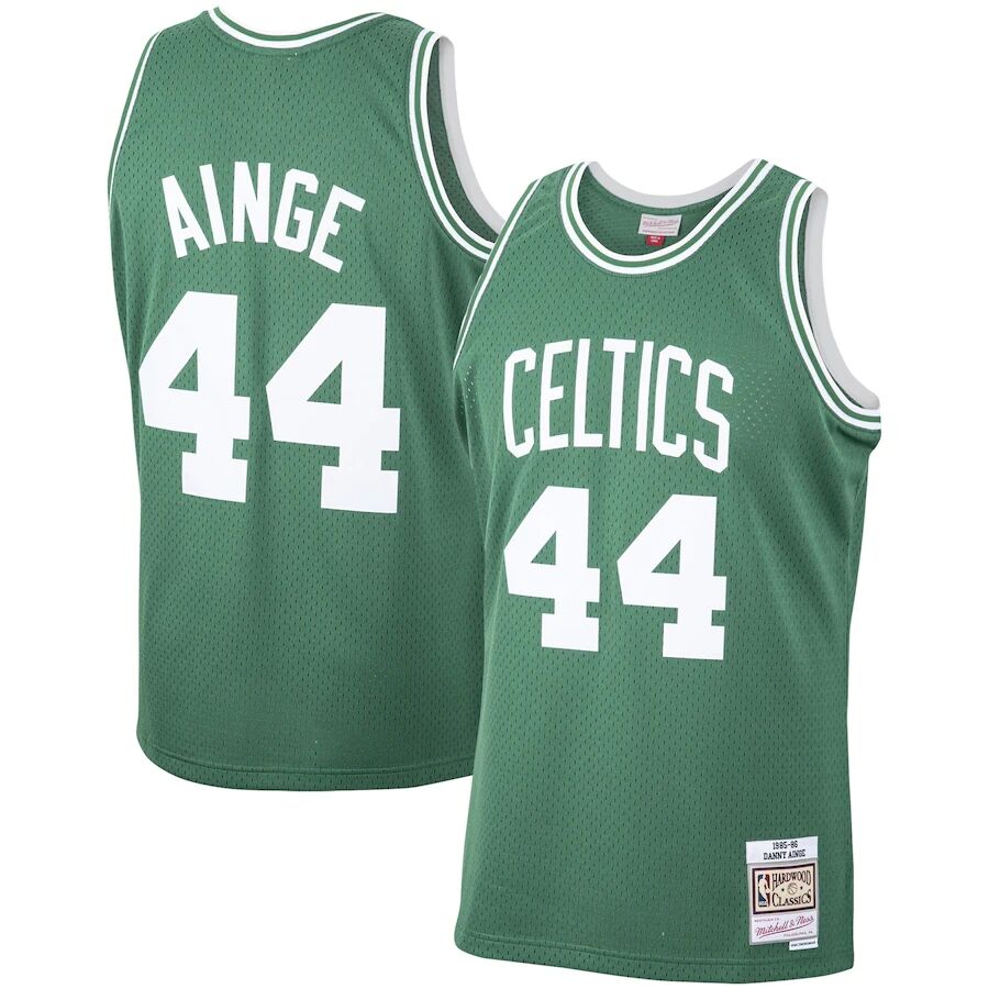 Men’s Boston Celtics #44 Danny Ainge Mitchell & Ness 1985-86 Hardwood Classics Jersey Kelly Green