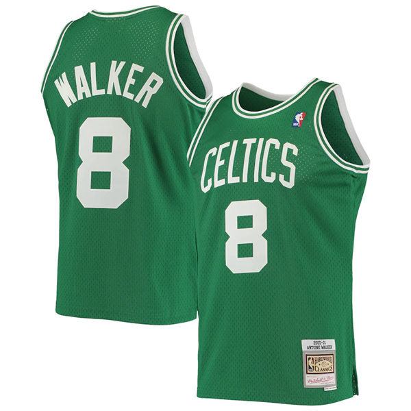 Men’s Boston Celtics #8 Antoine Walker 2000-01 Mitchell & Ness Kelly Green Hardwood Classics Swingman Jersey