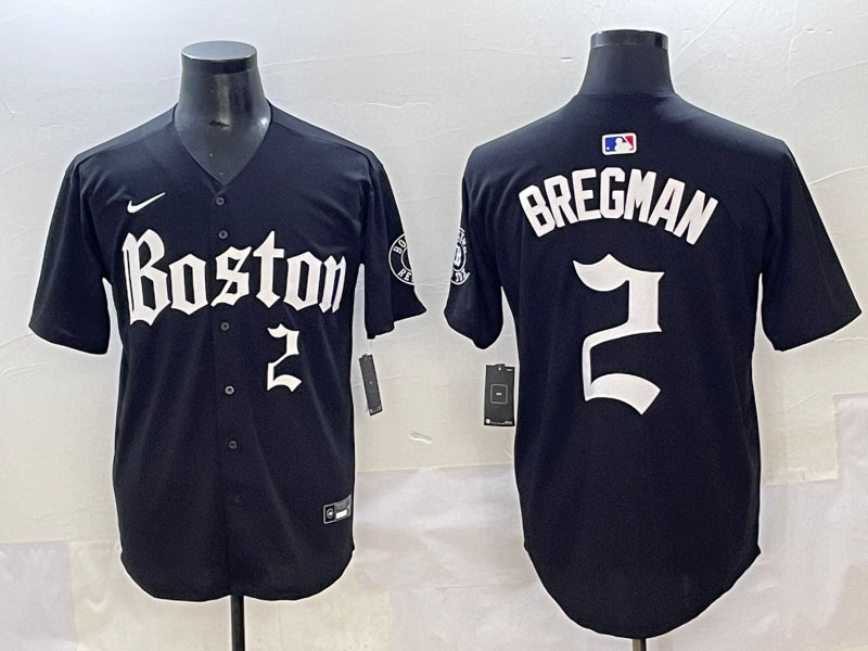 Men’s Boston Red Sox Alex Bregman #2 Black Jersey