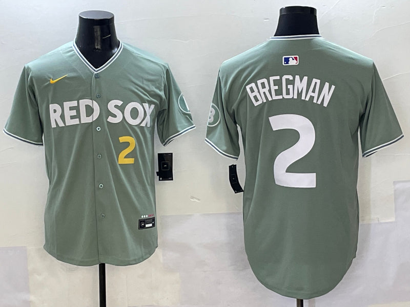 Men’s Boston Red Sox Alex Bregman #2 Gray 2025 City Connect Limited Jersey
