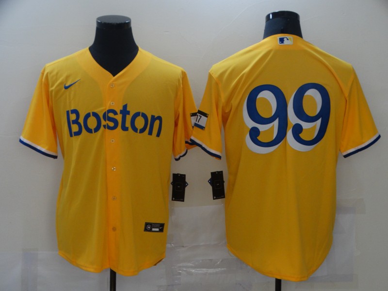 Men’s Boston Red Sox Alex Verdugo #99 Gold City Connect Jersey