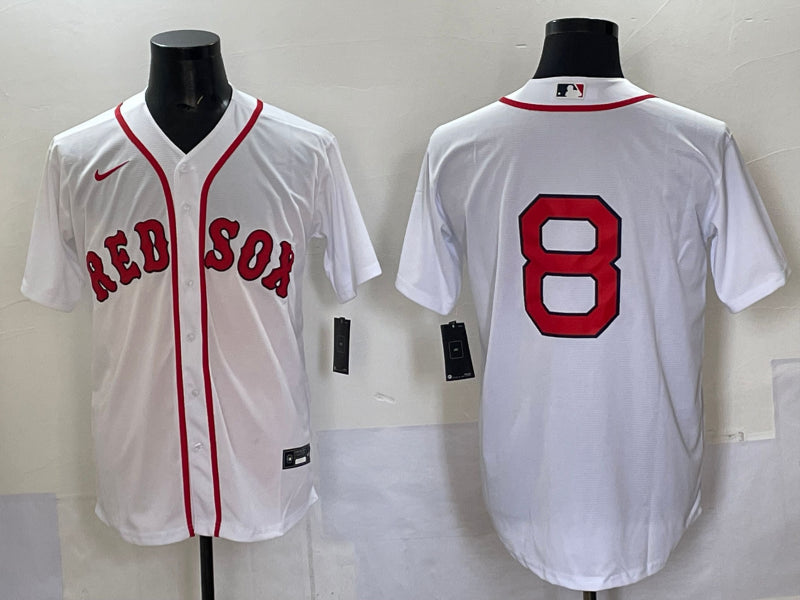 Men’s Boston Red Sox Carl Yastrzemski #8 White Jersey