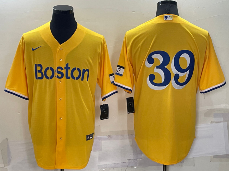 Men’s Boston Red Sox Christian Arroyo #39 Gold City Connect Jersey
