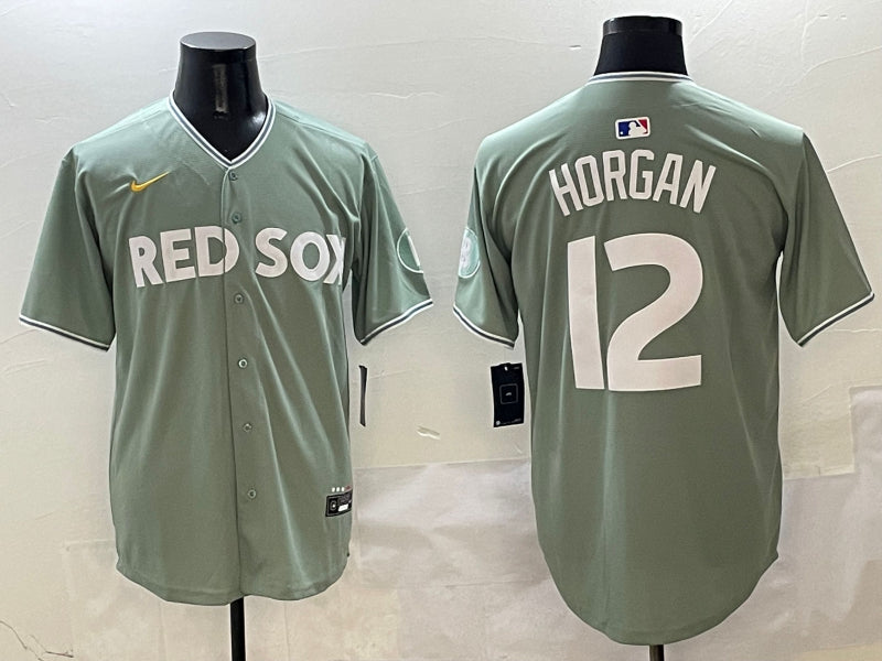 Men’s Boston Red Sox Connor Wong #12 Gray 2025 City Connect Limited Jersey