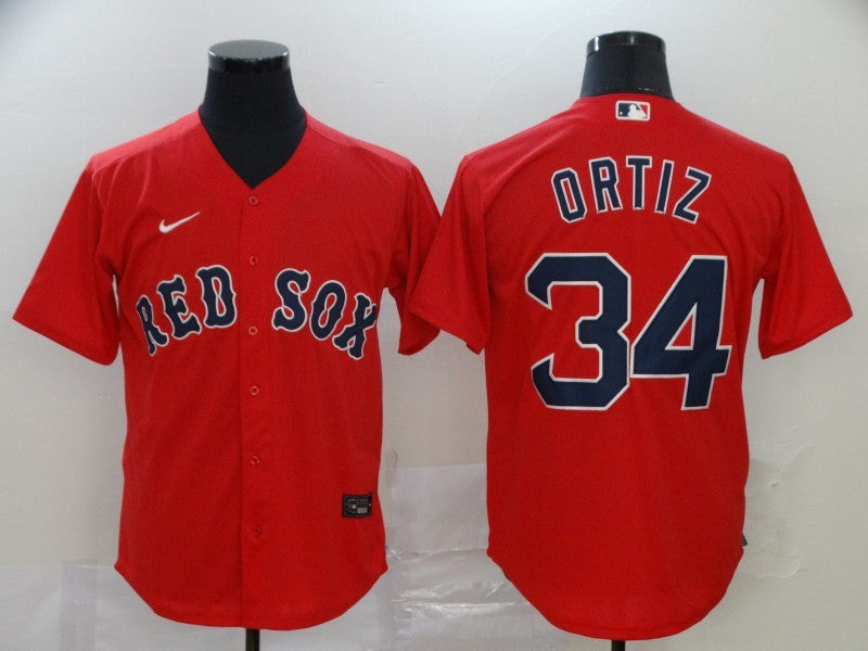 Men's Boston Red Sox David Ortiz #34 Red Baseball Jersey