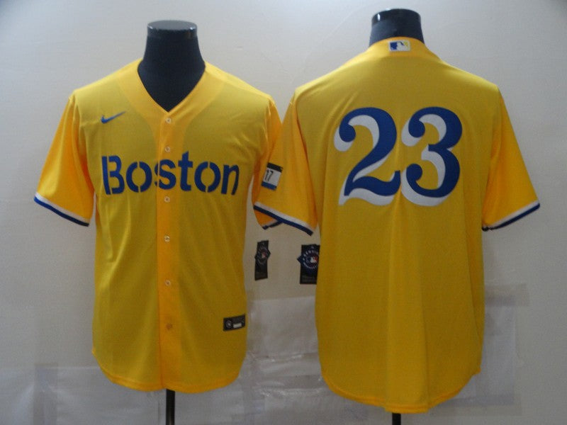 Men’s Boston Red Sox Dennis Boyd #23 Gold City Connect Jersey