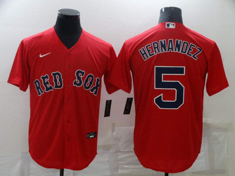 Men’s Boston Red Sox Enrique Hernandez #5 Red Baseball Jersey