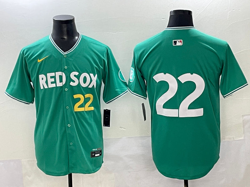 Men’s Boston Red Sox Garrett Whitlock #22 Green 2025 City Connect Limited Jersey