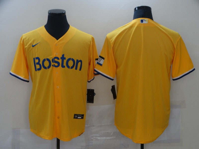 Men’s Boston Red Sox Gold City Connect Blank Jersey