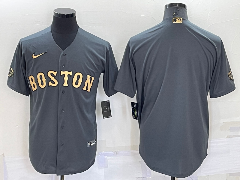 Men’s Boston Red Sox Gray Blank Jersey
