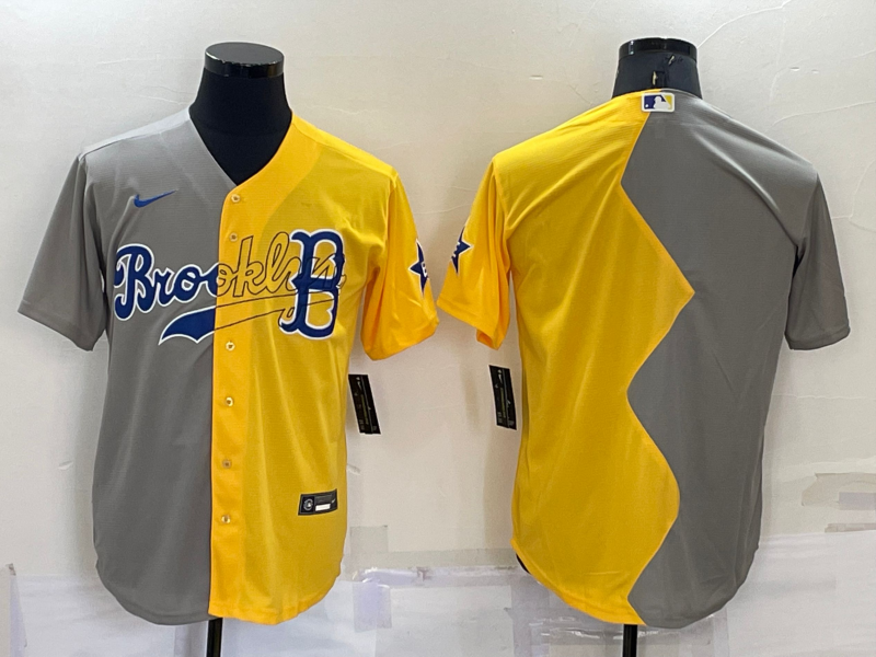 Men’s Boston Red Sox Gray/Gold Blank Jersey
