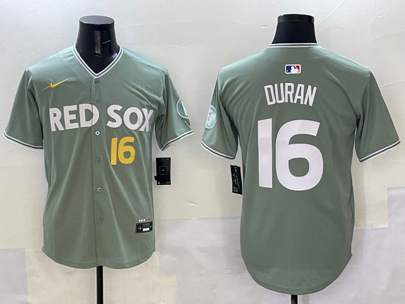 Men’s Boston Red Sox Jarren Duran #16 Gray 2025 City Connect Limited Jersey