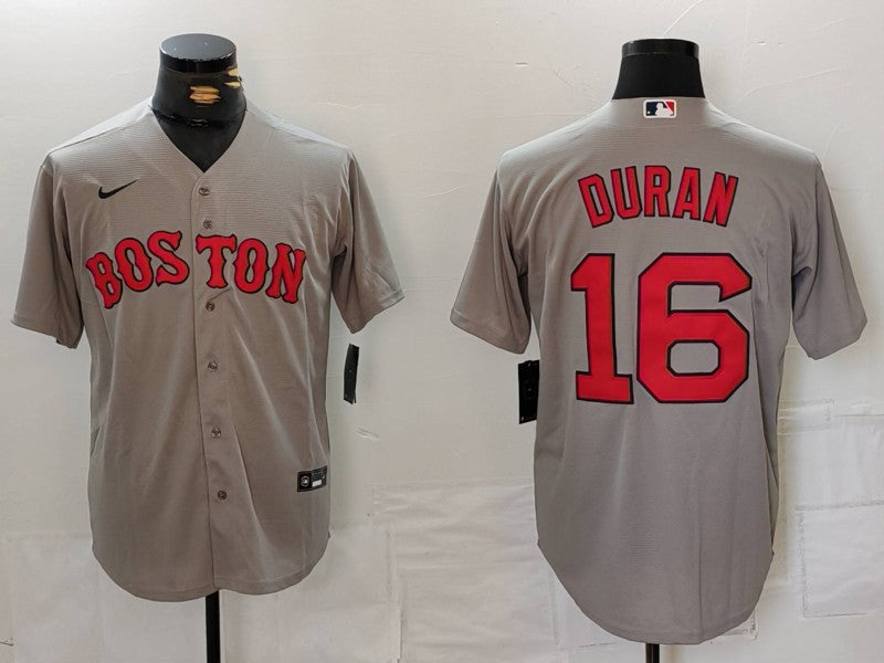 Men’s Boston Red Sox Jarren Duran #16 Gray Away Limited Jersey