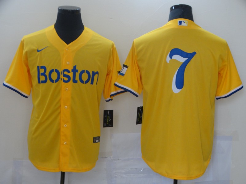Men’s Boston Red Sox Masataka Yoshida #7 Gold City Connect Jersey