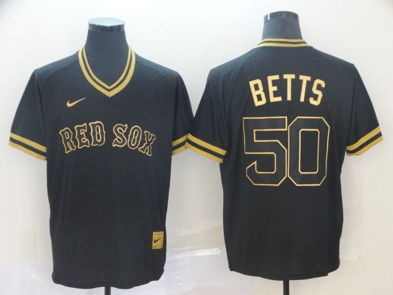 Men’s Boston Red Sox Mookie Betts #50 Black Baseball Jersey