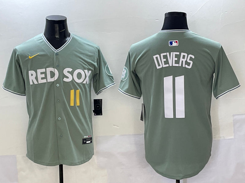 Men’s Boston Red Sox Rafael Devers #11 Gray 2025 City Connect Limited Jersey