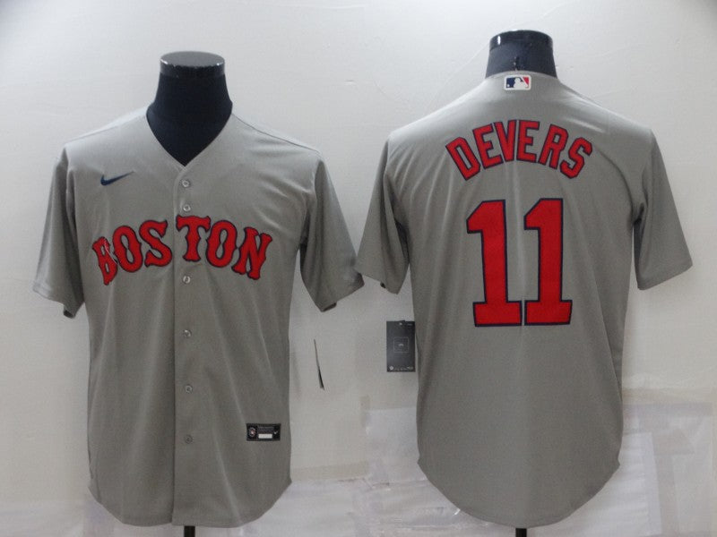 Men’s Boston Red Sox Rafael Devers #11 Gray Baseball Jersey