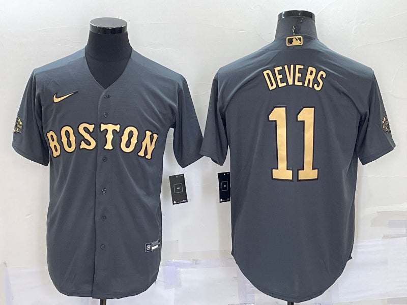 Men’s Boston Red Sox Rafael Devers #11 Gray Jersey