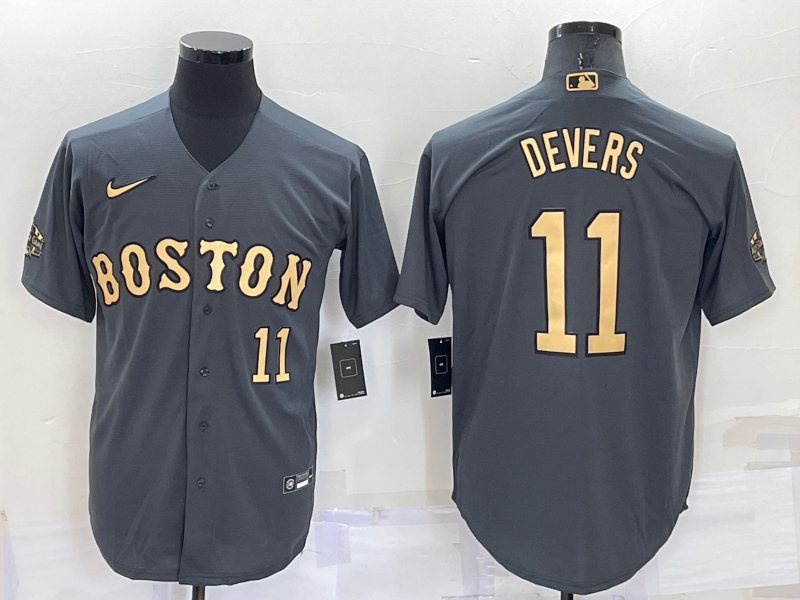 Men’s Boston Red Sox Rafael Devers #11 Gray Stitched Jersey