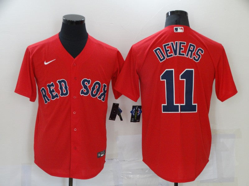 Men’s Boston Red Sox Rafael Devers #11 Red Baseball Jersey