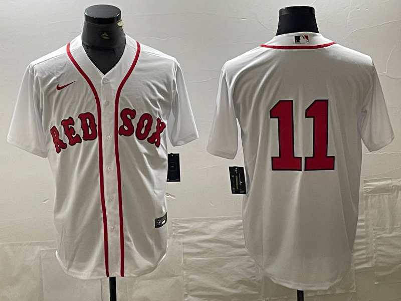 Men’s Boston Red Sox Rafael Devers #11 White Home Limited Jersey