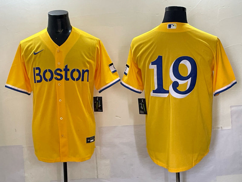 Men’s Boston Red Sox Roman Anthony #19 Gold City Connect Limited Jersey