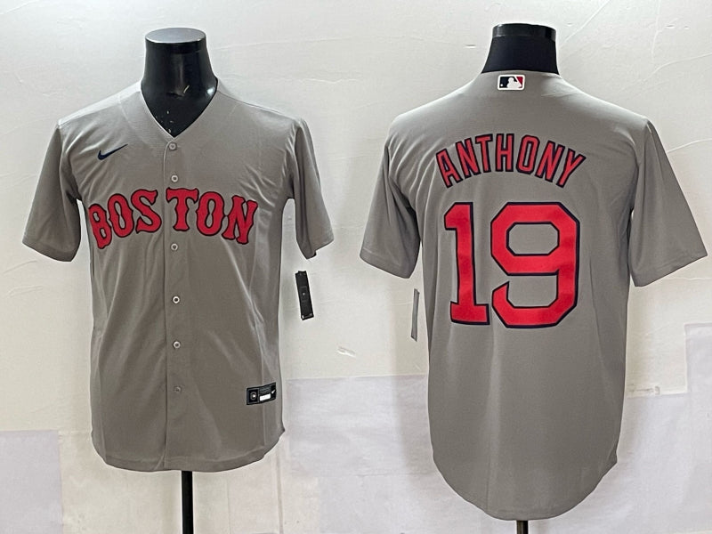 Men’s Boston Red Sox Roman Anthony #19 Gray Limited Jersey