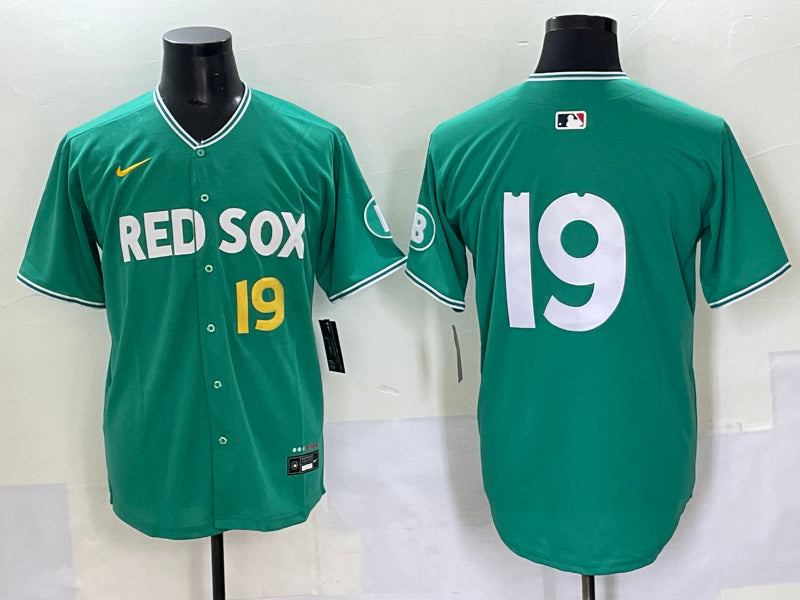Men’s Boston Red Sox Roman Anthony #19 Green 2025 City Connect Limited Jersey