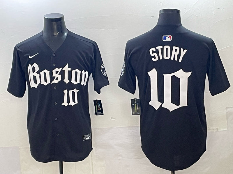 Men’s Boston Red Sox Trevor Story #10 Black Limited Jersey