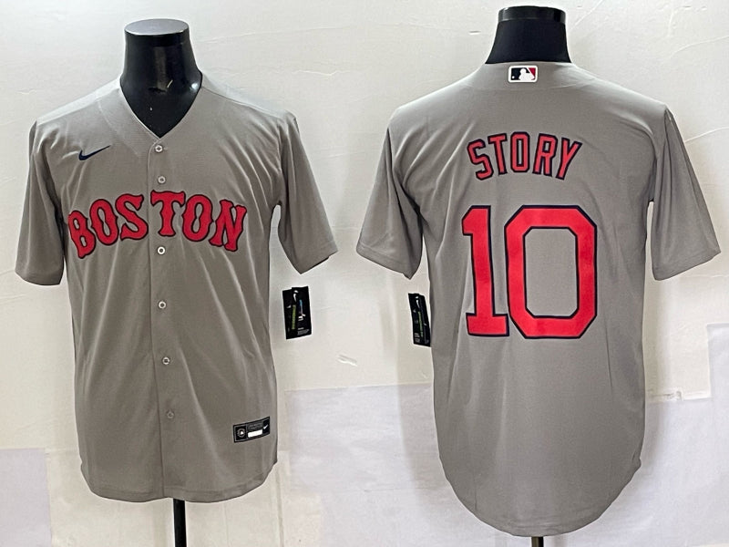 Men’s Boston Red Sox Trevor Story #10 Gray Limited Jersey