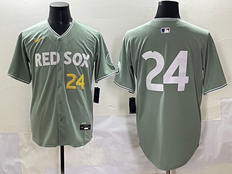 Men’s Boston Red Sox Trevor Story #24 Gray 2025 City Connect Limited Jersey