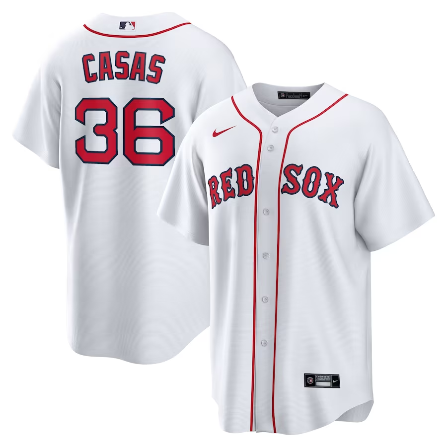 Men’s Boston Red Sox Triston Casas #36 White Home Jersey