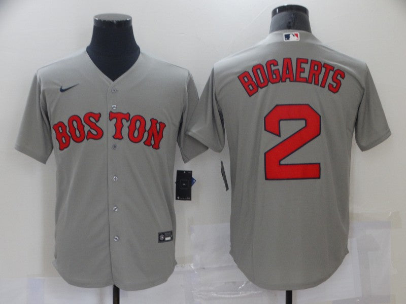 Men’s Boston Red Sox Xander Bogaerts #2 Gray Baseball Jersey