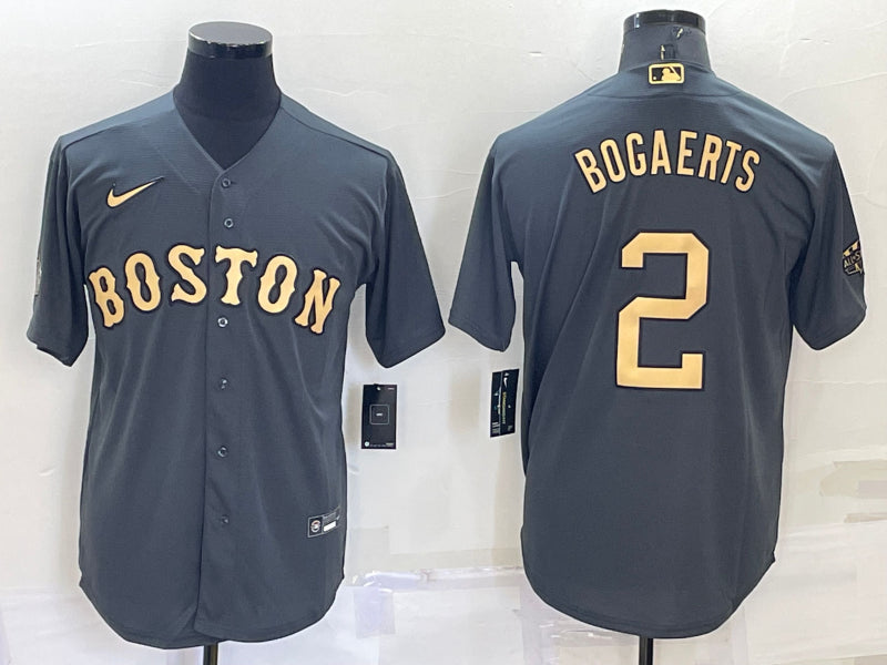 Men’s Boston Red Sox Xander Bogaerts #2 Gray Jersey