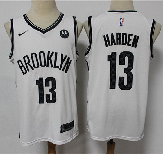 Men’s Brooklyn Nets #13 James Harden White Nike NBA Basketball Jersey