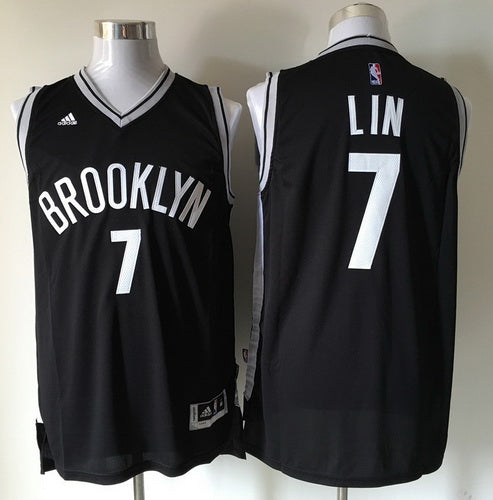 Men’s Brooklyn Nets #7 Jeremy Lin Black Revolution 30 Swingman Basketball Jersey